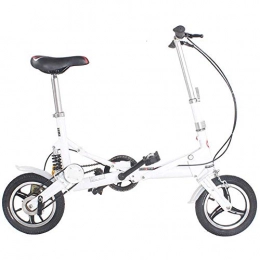 YAMMY Falträder YAMMY 12 Inch Folding Speed Bicycle - Student Folding Bike for Men and Women Folding Speed Bicycle Damping Bicycle, White, Shockabsorption(Exercise Bikes)