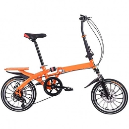 YAMMY Fahrräder YAMMY Mountain Bikes, Folding High Carbon Steel Frame 16 Inch Variable Speed Shock Absorption Foldable Bicycle, Suitable for People with A HEI(Exercise Bikes)