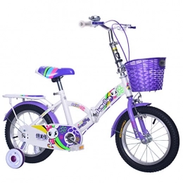 YEARLY Fahrräder YEARLY Kinderfahrrad, Schüler klappräder Lightweight Klappräder Für 3-4 Jahre alt-Lila 14inch