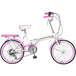 YEDENGPAO Falträder YEDENGPAO Mini Bike, Leicht Faltbare Compact Bike, Faltbares Fahrrad Aluminium 16 Zoll Fahrrad Für Erwachsene 6-Gang-Bike, Rosa
