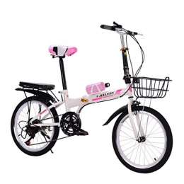 YHNMK Fahrräder YHNMK Faltrad 20-Zoll Klappräder, Rahmen Aus Kohlenstoffstahl Cityräder für Damen Herren Leichtes Fahrrad