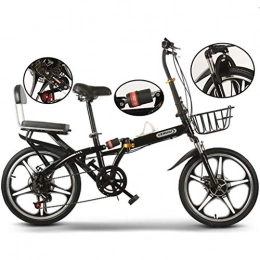YHNMK Falträder YHNMK Faltrad Faltrad Unisex, 6-Gang Kettenschaltung, Rahmen Aus Kohlenstoffstahl Stoßdämpfung, Doppelscheibenbremsrad
