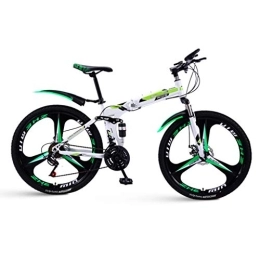YICOL Falträder YICOL Mountainbike, zusammenklappbar, 24 Zoll, Fahrrad mit variabler Geschwindigkeit, mit doppelter Scheibenbremse (21 Gänge / 24 Gänge)