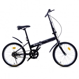 YUN HAI Einstellbare 21speeds City Bike Faltbare Leichte 20" Fahrrad for Erwachsene Und Kinder, PU-Sitz, Doppelscheibenbremsen, Heavy Duty Stahl-Rahmen, Anti-Rutsch (Farbe : Schwarz)