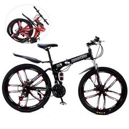 YXYBABA Falträder YXYBABA Mountainbike für Erwachsene, 26 Zoll, 27 Gänge, tragbar, für Erwachsene, Studenten, Rennrad, Reisen, Outdoor, verstellbar, 27 speed ten cutter wheel