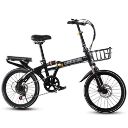 YYSD Fahrräder YYSD 16 / 20 Zoll Faltrad 6-Gang City Mini Kompaktrad mit Doppelscheibenbremsen und Stoßdämpferrad Urban Commuters