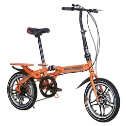 YYSD Falträder YYSD Faltbares Fahrrad mit Variabler Geschwindigkeit, 14 / 16 Zoll Erwachsener Student Doppelscheiben Bremsklapprad, Stoßdämpferrad - Maximale Belastung 130 Kg