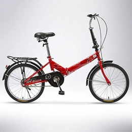 ZEIYUQI Fahrräder ZEIYUQI 20 Zoll Faltrad Mens Rennräder geeignet für Arbeit, Außenreit, Rot, Single Speed A