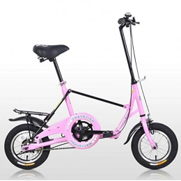 ZGZXCBX Fahrräder ZGZXCBX Klapprad hohe Qualität mit hohem Kohlenstoffstahlmaterial elektroBackTechnologie exquisites Regal Verdickung Reifen für den Ausflug, Pink