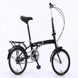 Zhangxiaowei Falträder Zhangxiaowei Ultralight Beweglicher Faltender Fahrrad Für Kinder Männer Und Frauen Leichten Aluminiumrahmen Falten Bike16-Inch, Schwarz