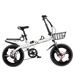 ZJBKX Fahrräder ZJBKX Klapprad, Herren und Damen, ultraleicht, variable Geschwindigkeit, tragbar und leicht, für Erwachsene, 16 Zoll