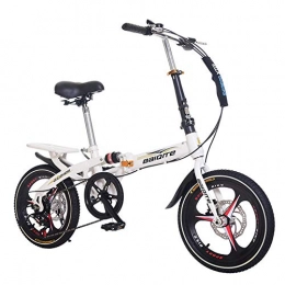 ZPEE Fahrräder ZPEE Dual-scheiben-bremsen Kohlenstoffstahl Klappräder, Fetter Reifen Kinder'fahrräder Mit Heckrack, Leicht Für Teenager City Riding