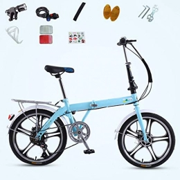 ZRN Falträder ZRN Faltbares Fahrrad 20-Zoll-Fahrrad für Erwachsene mit Variabler Geschwindigkeit Ultraleichtes, tragbares Doppelscheibenbremse aus Kohlenstoffstahl für den Offroad-Radverkehr im Freien
