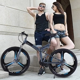 ZSMLB Fahrräder ZSMLB Adult Rennräder Mountainbikes26 Zoll faltbares Mountainbike mit 21-Gang-3-Speichenrädern und Schalthebel aus hochkohlenstoffhaltigem Stahl, Doppelscheibenbremse und Anti-Rutsch-Doppelfederun
