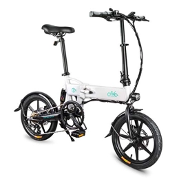 Fiido Falträder Zusammenklappbares Elektrofahrrad FIIDO D2S 16 '' Reifen Ebike Outdoor 250W Leistungsstarkes Motorrad-Fahrradfahrwerkzeug für Erwachsene im Stadtverkehr im Freien (Weiß)