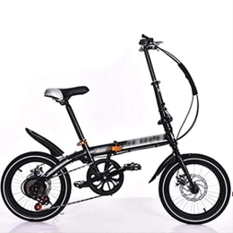 ZXC Fahrräder ZXC 16-Zoll-Stoßdämpfer Fahrrad mit Variabler Geschwindigkeit Faltrad für Studenten Outdoor-Fahrrad für Erwachsene stark stabil und sicher zu bedienen