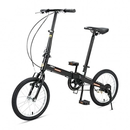 ZXQZ Falträder ZXQZ 16-Zoll-Faltfahrräder, Leichte Fahrräder für Studenten, für Parks, Ausflüge, Spaziergänge und Zur Arbeit (Color : Black)