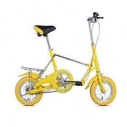 ZXWNB Falträder ZXWNB Faltbares Fahrrad Mini Tragbares Kleines Gelbes Auto Männlich Und Weiblich Erwachsenes Kleines Fahrrad 12-Zoll-Fahrrad, Weiß, A