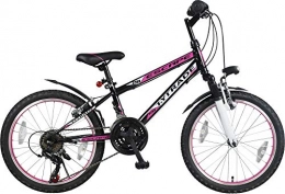 T&Y Trade Fahrräder 20" 20 Zoll Mädchenfahrrad Mädchenrad MTB FEDERGABEL Mountainbike JUGENDFAHRRAD Kinder Mädchen Fahrrad KINDERFAHRRAD Bike Rad Escape Schwarz Pink TYT19-020