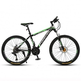 Pateacd Mountainbike 21-Gang-Aluminium-MTB, Bike Strong Premium-MTB 26 Zoll - Mädchen-, Damen- Und Herren-Fahrrad - Scheibenbremse Vorne Und Hinten - Shimano 21-Gang-Umwerfer, Black Green