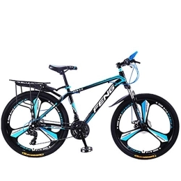 Nileco Fahrräder 21-Geschwindigkeit Mountainfahrräder, 26 Zoll Erwachsene Hoch-Carbon Stahlrahmen Hardtail Fahrrad, Mann All Terrain Mountainbike, Anti-Slip Fahrräder-Schwarz Und Blau 26inch