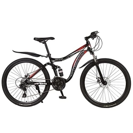 SHANJ Fahrräder 24 / 26 Zoll Full Suspension Mountainbike für Erwachsene Männer und Frauen, 21-27 Speed City Fahrrad, Doppelscheibenbremse