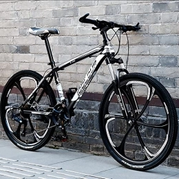 Generic Fahrräder 24 / 26-Zoll-Mountainbikes, Hardtail-Fahrrad aus Kohlenstoffstahl, Fahrrad mit verstellbarem Sitz mit Vorderradfederung, Fahrrad für Erwachsene, 21 / 24-G