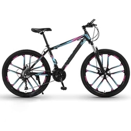  Mountainbike 24 Zoll Mountainbike Aluminum Alloy 21 Variable Speed Shock Absorption Off-Road Travel City Commuter Car (Purple)