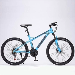 TAURU Mountainbike 24 Zoll Mountainbikes, Erwachsene, Fat Tire Mountainbike, Schneefahrrad für Herren und Damen, kohlenstoffreicher Stahlrahmen, doppelte Vollfederung, Dual-Scheibenbremse (21 Gänge, blau)