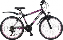 T&Y Trade Fahrräder 24 Zoll Mädchenfahrrad Kinderfahrrad Mädchen MTB Mountainbike Mädchenrad FEDERGABEL JUGENDFAHRRAD Kinder Jugend Fahrrad Bike Rad Escape Schwarz Pink TYT19-023