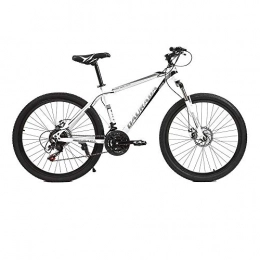 WSS Fahrräder 26 Zoll 21-Fach-Mountainbike Aluminium, Dual-Scheibenbremsen, geeignet für Erwachsene Studenten im Freien Off-Road-Fahrradweiß