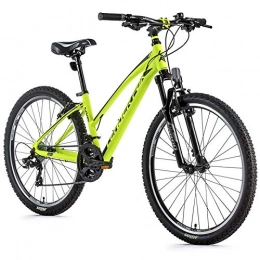 Leaderfox Fahrräder 26 Zoll Alu Leader Fox MXC Lady Fahrrad Mountain Bike Shimano 21 Gang Neon gelb RH 36cm