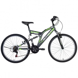 Schiano Fahrräder 26 Zoll Fully Mountainbike 18 Gang Schiano Rider, Farbe:anthrazit-grün