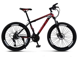 JFSKD Fahrräder 26 Zoll Mountainbike Fahrrad - Vollfederung Mountain Bike Unisex für Herren, Damen oder Jungen, Fully mit 21 Gang Schaltung und Scheibenbremsen, Black red Spoke Wheel, 30