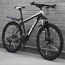 Breeze Fahrräder 26 Zoll Mountainbike, geeignet ab 150 cm, Scheibenbremse, Vollfederung, Jungen-Fahrrad & Herren-Fahrrad, Black and White, 21 Speed