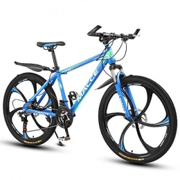 ZLMI Fahrräder 26 Zoll Mountainbike, Geeignet Ab 165 cm, Scheibenbremse, 27 Gang-Schaltung, Vollfederung, Jungen-Fahrrad & Herren-Fahrrad, Blau
