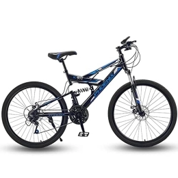 FAXIOAWA Fahrräder 26-Zoll-Mountainbike mit 21 / 24 / 27 / 30 Geschwindigkeiten, All-Terrain-Fahrrad mit vollgefederter Doppel-V-Bremse, verstellbarer Sitz für Schmutz, Sand, Schnee, mehr, Rennrad für Erwachsene für Männer