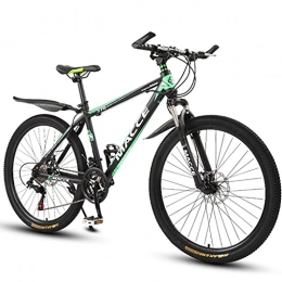 AEF Fahrräder 26-Zoll Outroad MTB Mountainbike, Doppelscheibenbremse, Rahmen Aus Hohem Kohlenstoffstahl, rutschfeste Fahrradgabel, Für Erwachsene Oder Jugendliche, 21speed Green