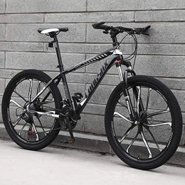Relaxbx Fahrräder 27 Geschwindigkeiten Mountainbike Leichtes Carbon Stahlrahmen Mountainbike Doppelscheibenbremse Rennrad, Weiß, 26 Zoll
