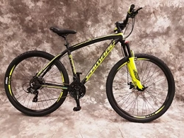 generisch Mountainbike 29 Zoll ALU Mountain Bike Gefedert mit 21-Gang Shimano & Hydraulik Scheibenbremsen 2960-Schwarz-Gelb