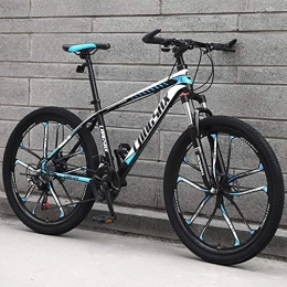 Relaxbx Fahrräder 30 Geschwindigkeiten Mountainbike Leichtes Carbon Stahlrahmen Mountainbike Doppelscheibenbremse Rennrad, grau, 24 Zoll