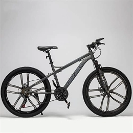 TAURU Mountainbike 61 cm (24 Zoll) Mountainbikes, Erwachsene, Fat Tire Mountainbike, Schneefahrrad für Herren und Damen, kohlenstoffreicher Stahlrahmen, doppelte Vollfederung, Dual-Scheibenbremse (24 Gänge, grauschwarz)