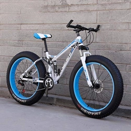 AISHFP Fahrräder Adult Fat Tire Mountain Bike, Strand Schnee-Fahrrad, Doppelscheibenbremse Cruiser Bikes, Leichte High-Carbon Stahlrahmen Fahrrad, 24 Zoll-Räder, F, 21 Speed