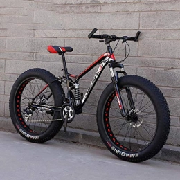 AISHFP Fahrräder Adult Fat Tire Mountainbike, Offroad-Snowbike, Double Disc Brake Cruiser-Bikes, Strandrad 24-Zoll-Räder, C, 27 Speed