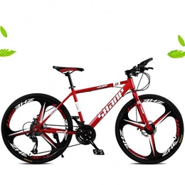 BXL Fahrräder Adult Mountainbike, 24 „ / 26“ Räder, Doppelscheibenbremse Fahrrad, Mit Verstellbarem Sitz, Rot 21 Geschwindigkeit