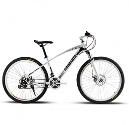 AISHFP Mountainbike AISHFP Erwachsenen-Mountainbike, Doppelscheiben-Bremsräder, Strand-Schneemobilfahrrad, Upgrade-Rahmen aus kohlenstoffhaltigem Stahl, 26-Zoll-Räder, Weiß, 21 Speed