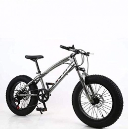 AISHFP Fahrräder AISHFP Fat Tire Herren Mountainbike, Doppelscheibenbremse / High Carbon Carbon Frame Cruiser Bikes, Strand Schneemobil Fahrrad, 24 Zoll Räder, C, 24 Speed