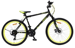 amiGO Fahrräder Amigo Next Level - Mountainbike für Jungen und Mädchen - 26 Zoll - Shimano 21-Gang - geeignet ab 150 cm - mit Handbremse, Scheibenbremse und fahrradständer - Schwarz / Gelb