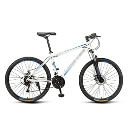 Aoyo Fahrräder Aoyo 24-Gang-Mountainbike 26-Zoll-Fahrrad, Variable Geschwindigkeit Off-Road-Racing-rennstrecke(Color:Einstiegsstahlrahmen weiß blau)