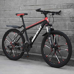AP.DISHU Fahrräder AP.DISHU Mountainbike Mit Vorderradaufhängung 24 / 26 Zoll Rad Hydraulische Scheibenbremsen Rennrad-24 Geschwindigkeit, Rot, 26inch